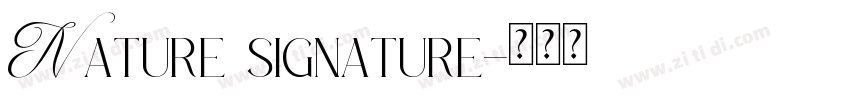 Nature signature字体转换